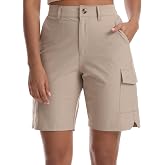 zsenoxaxi Womens Lightweight Hiking Cargo Shorts Quick Dry Work | Stretch with Pockets for Casual Golf Travel and Workout