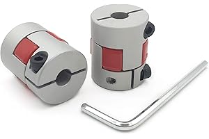 VICHSAMWY 2PCS 5mm to 8mm Aluminium Plum Flexible Shaft Coupling 25mm Length 20mm Diameter Connector Flexible Coupler for 3D Printer CNC Machine and Servo Stepped Motor