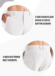 Libin Men's Golf Pants Classic Fit Flat Front Work