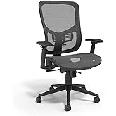 STAPLES Kroy Ergonomic Office Task Chair, Breathable Mesh Swivel Seat & Back, Adjustable Height, Lumbar Support, Black
