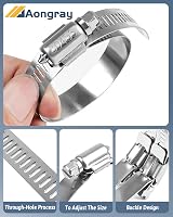 Aongray Hose Clamp 3.5m Adjustable Jubilee Clips 304 Stainless Steel 12 view 4