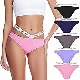 BAJAOEY Thongs for Women Pack G String Thongs for Women Cotton Thong Underwear Sexy Soft T-back Underwear women 5 Pack