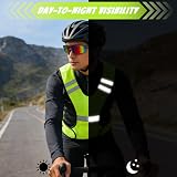 Uncle Paul Reflective Gears Safety Vest High Visibility Orange Green 56cm view 5
