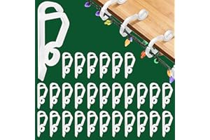 eygeufg Christmas Light Clips Holiday Light Clips Weatherproof Outdoor Light Hooks for Holiday Christmas Hanging Outdoor Lights(White,120PCS)