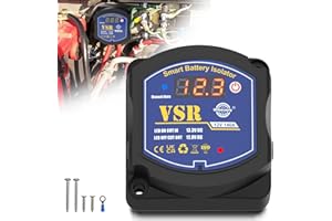 UCkasayfy Battery Isolator 12V 140amp, Voltage Sensitive Relay VSR, Smart Dual Battery Isolator Compatible with Marine RV Car