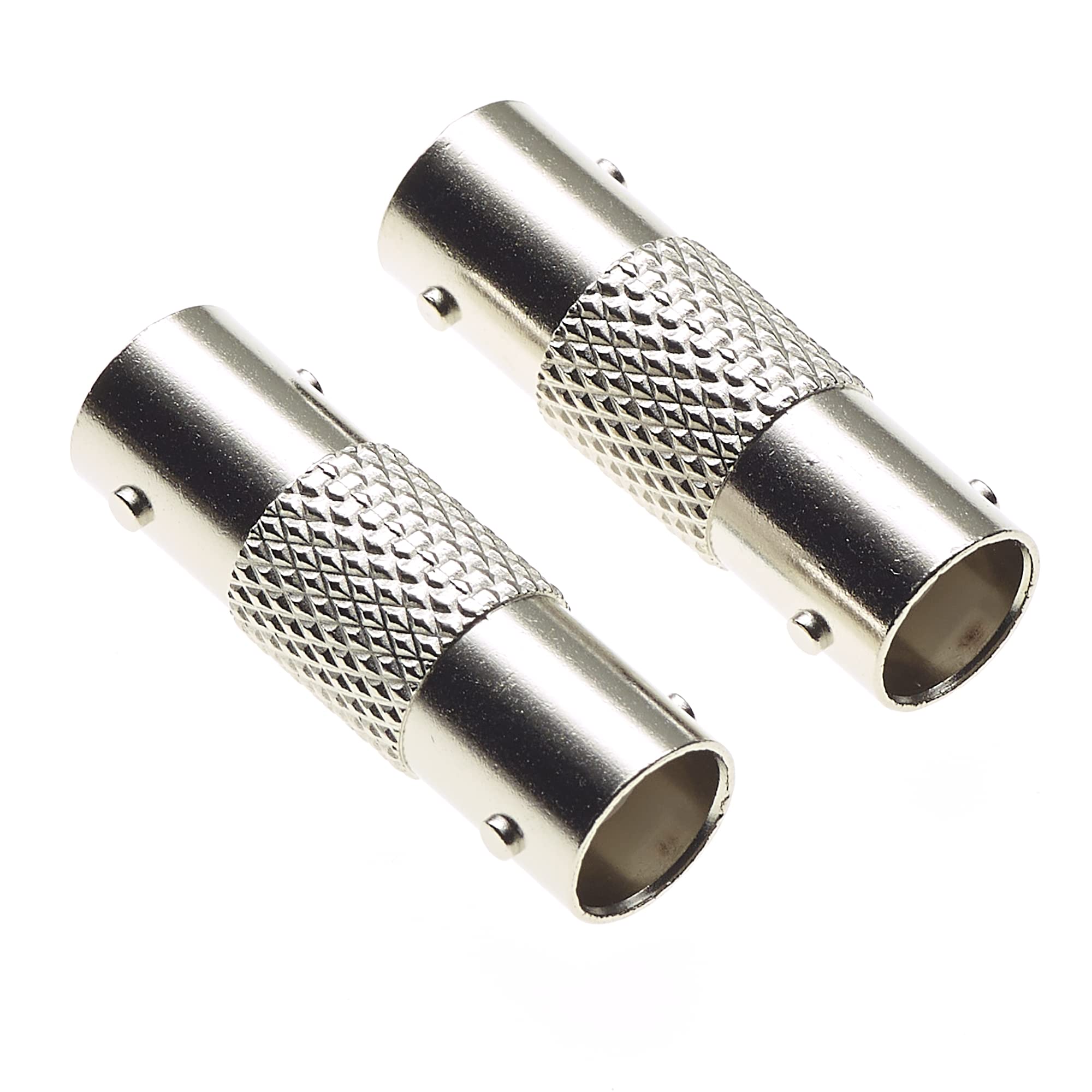 Keple BNC Socket Female To BNC Socket Female Adaptor, 50 Ohm Zinc Alloy Body, Female To Female Connection For CCTV, Pack Of 2
