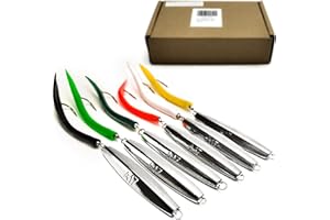 VMSIXVM Diamond Jigs Saltwater Fishing Lures, 1-16oz Flat Metal Jigging Spoon Baits for Surf Fishing Bottom Bouncing Sinking Casting, Vertical Ocean Lures for Bluefish Striper Tuna Salmon Freshwater