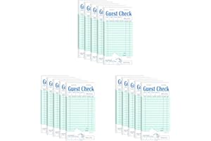 Kikolufy 15 Pack Guest Check Books, Server Note Pads for Restaurant, Green Waiter Checkbook, Restaurant Order Pad 50 Sheets/P