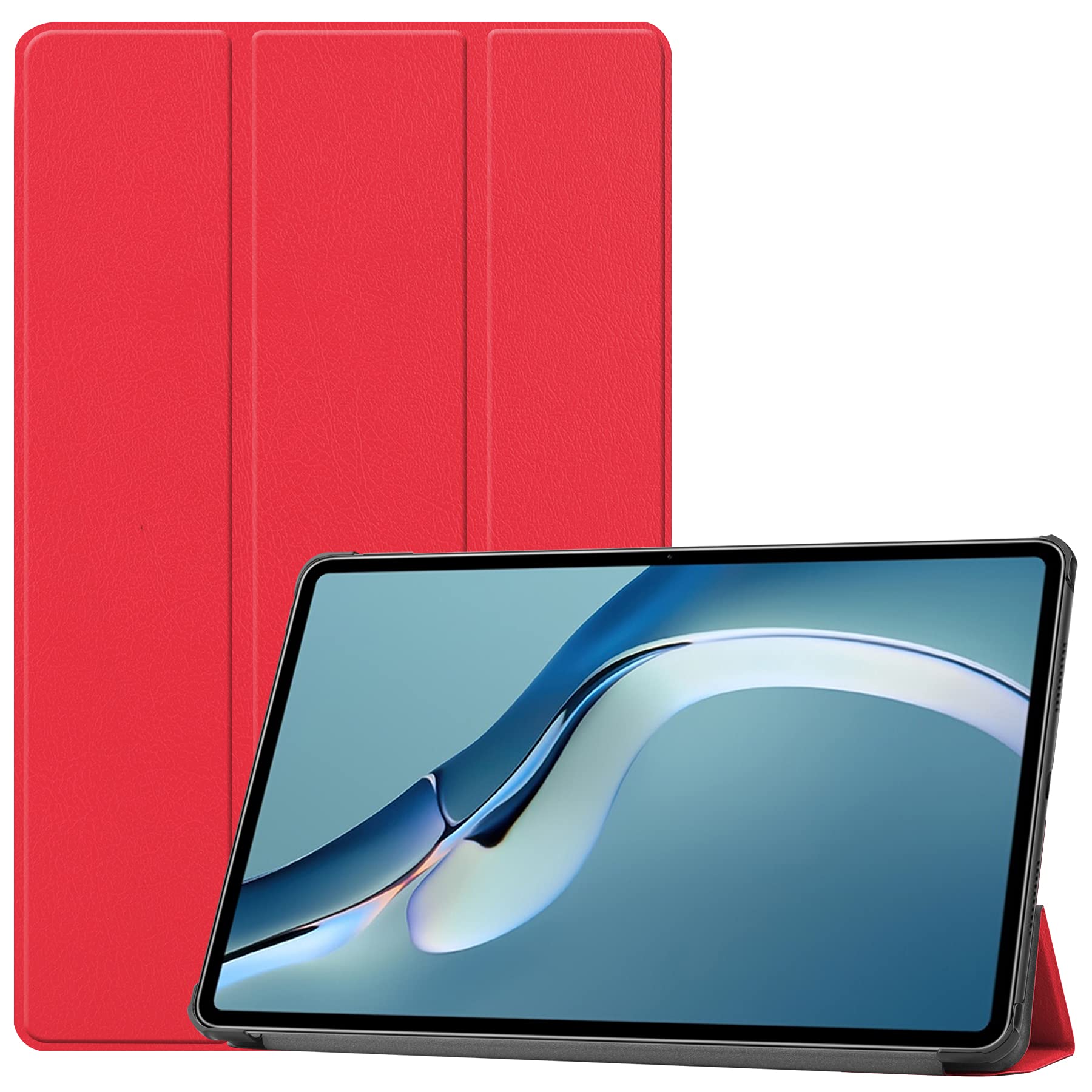 Lobwerk Cover for Huawei MatePad Pro 2021 12.6 Tablet Case Slim with Stand Function and Auto Sleep/Wake Function Red