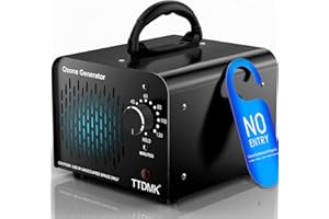 TTDMK Ozone Generator 38,000mg/h, Ozone Machine Odor Removal, High Capacity Ozone Generator for Car/Pet/Smoke/Home/etc (Black)