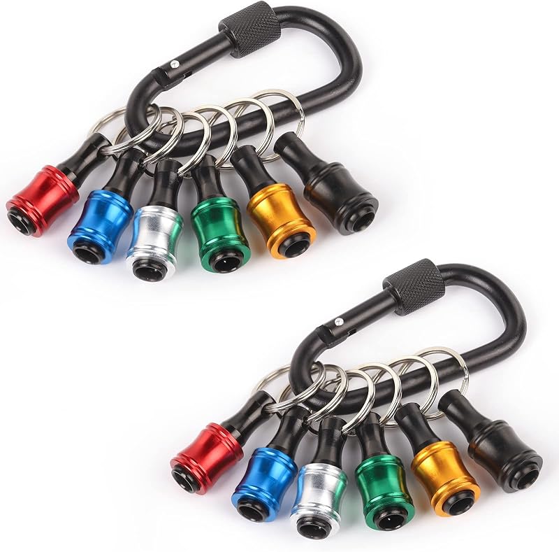 Katerk Portable 1/4 Inch Hex Shank Drill Bit Holder 12pc Two Sets