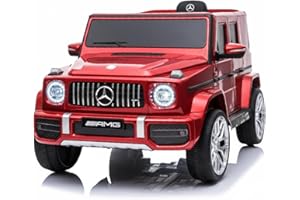 VOLTZ TOYS Licensed AMG G63, 12V Electric Kids' Ride On Car with Parental Remote Control, LED Lights, Leather Seat and MP3, U