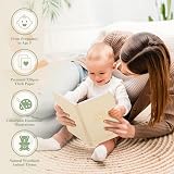 Lanpn Hello Baby First 5 Year Memory Book Linen Hardcover Sage Green 154 Pages view 6