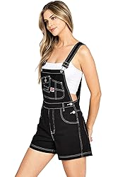 Revolt Women's Juniors Classic Twill Short Overalls