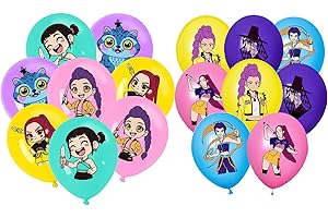 32Pcs KPop De_mon Girl Balloons - 12in/30cm 8 Design Korean Hunters Movie Anime Music Idol Huntrix Band Birthday Party Decora