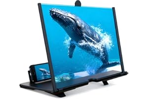 Pocket Cinema 4k, 2026 Upgraded Screen Magnifier for Cell Phone, Foldable Mobile Phone Magnifier 10-20" 3D HD Mobile Phones M