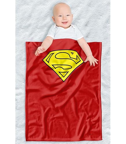 Couverture Polaire Portable Superman – Avec Manches, Taille Universelle – Bleue