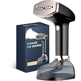 Steamer for Clothes, 4 Modes with LCD Display, 370ml Large Tank 30s Heat-Up | Powerful 1200W for 20 Mins Continuous Steam, Wrinkle Remover for Clothes, for Home &amp; Office Use (Only 120V), Black