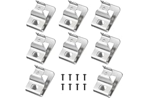 MYTOAU 8pcs 304 Stainless Steel Drill Clips Tool Hooks with Screws for Dewalt N268241, Belt Clips for Dewalt, Fit for 20V Pow