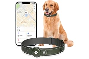 BONSO 2-in-1 GPS Tracker for Dogs: Smart Collar with Real-Time Location, No Monthly Fee, Unlimited Range (iOS Only) GPS Tracker Dog Collar- Ideal for Small, Medium Large Dogs(Tracker Included) (Green)