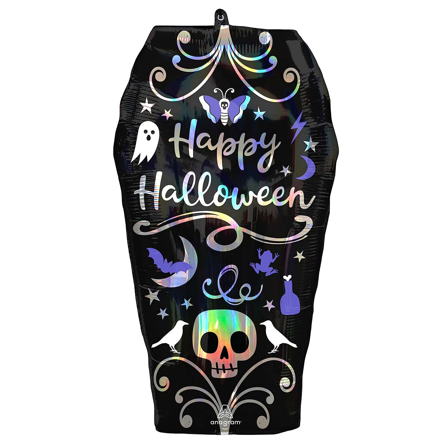 Amscan 4316201 - Iridescent Coffin Halloween SuperShape Balloon - 27"