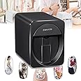 MAHWER 3D Automatic Nail Printer Machine Support WiFi/DIY, Touch Screen 7-inch HD ScreenDigital Intelligent Nail Art Printer Manicure Nail Art Equipment(Black)