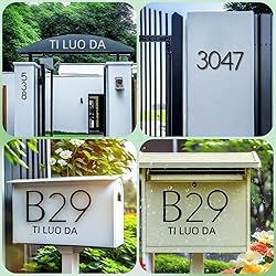 TILUODA 5 inch self-adhesive house number, modern