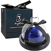 SW Rose Flower Birthday Gifts for Women,Forever Preserved Real Rose in Glass Dome Gift Flower,Women Gifts Eternal Heart Design Present for Valentines Day Mothers Day Christmas Anniversary Mom
