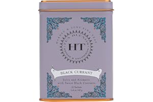 Harney & Sons Caffeinated Tea Tin Sachets, Black Currant, 20 Count