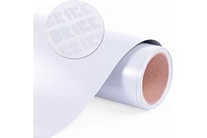 Siser Brick 600 Heat Transfer Vinyl, 11.8" x 3FT Roll (White - HEX #EFF0F1) - Compatible with Siser Romeo/Juliet & Other Professional or Craft Cutters - 3D HTV - CPSIA Certified