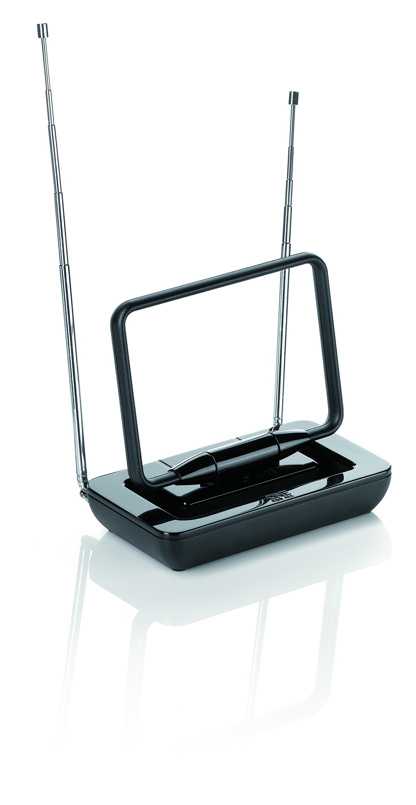 One For All Amplified Indoor Aerial - 36dB Gain - Ready to recieve Freeview TV signals within range of 9 miles- black - SV9125