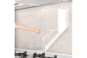 Clear Contact Paper Peel and Stick, 15.7x118 Kitchen Oil Proof Clear Wall Protector Film, Self-Adhesive Transparent Backsplas