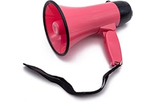 BEMLDY Portable Megaphone Bullhorn 20 Watt Power with Built-in Siren/Alarm-Adjustable Volume -Strap Powerful and Lightweight