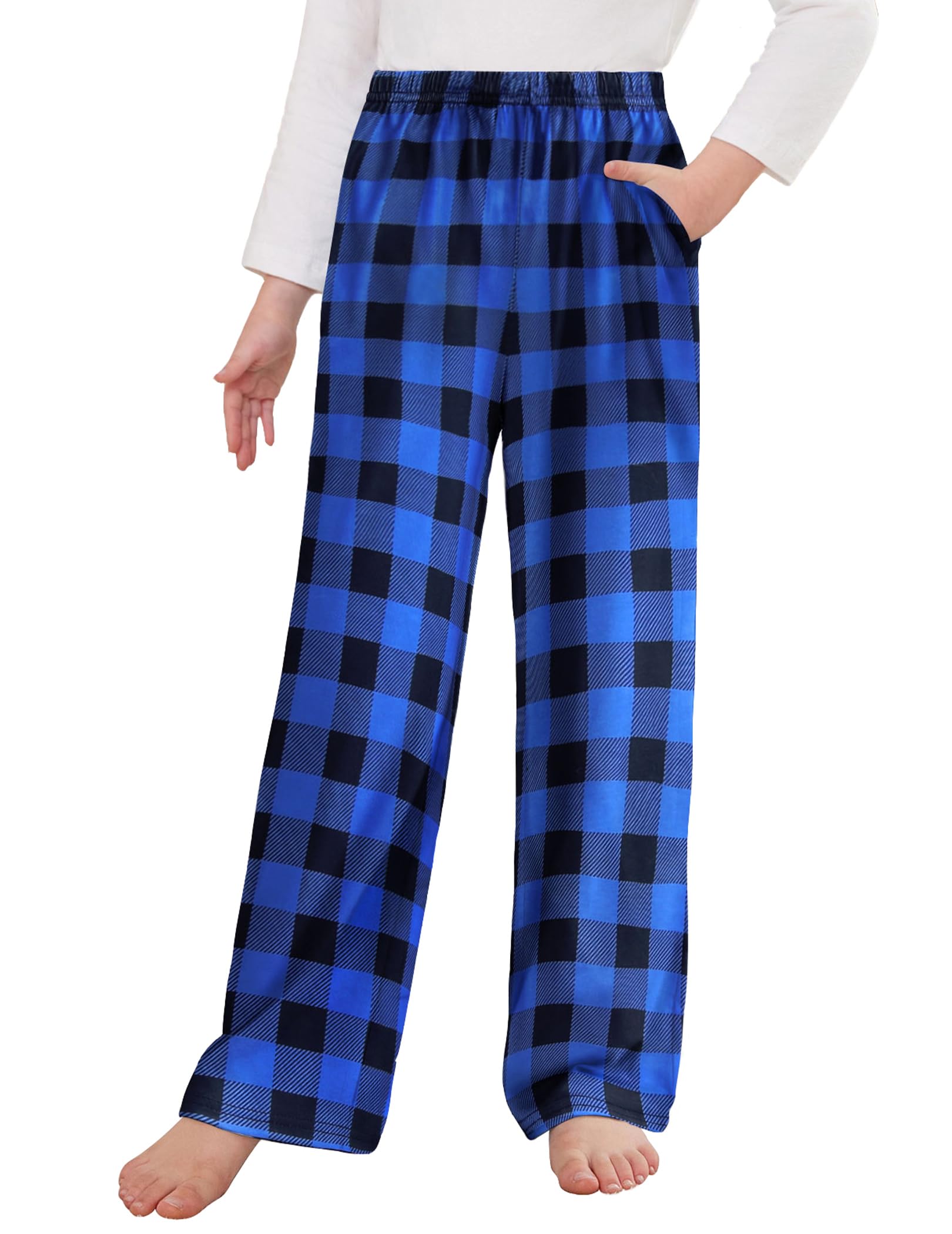 Arshiner Pajama Pants for Girls Long Sleep Plaid