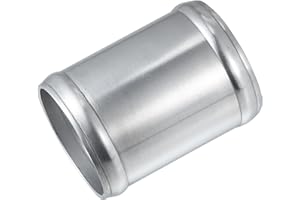 A ABSOPRO Car Adapter Joiner Pipe Universal 57mm 2.24" OD 76mm 2.99" Length Connector Tubing Adapter Aluminum Alloy Silver To