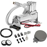 12V Heavy Duty 444c Air Compressor Kit - 120 PSI,Replacement for Air Lift 16092 16192, 16092 Air Compressor System Applicable to Train Horns, Air Horns, Pneumatic Suspension and Train Horn System
