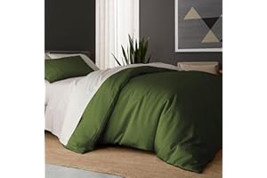 DOZ BY SIJO DOZ Duvet Cover Set, 100% Viscose derived from Bamboo, Organically Grown, Buttery Soft, Cooling Duvet Covers, High GSM, 1 Duvet Cover and 2 Pillowcases, 90"x90" (Forest, Full/Queen)