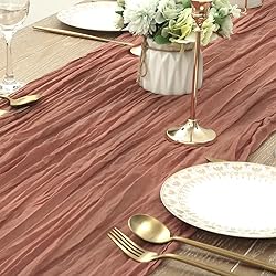 Socomi Cheesecloth Table Runner 10ft Gauze Boho