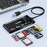 USB3.0 Multi-Card Reader, SD/TF/CF/Micro SD/XD/MS 7 in 1 Fast 5Gbps Memory Card Reader/Writer/Hub for SD SDXC SDHC CF CFI TF Micro SD Micro SDXC Micro SDHC MS MMC UHS-I Cards,for Windows/Linux/Mac OS