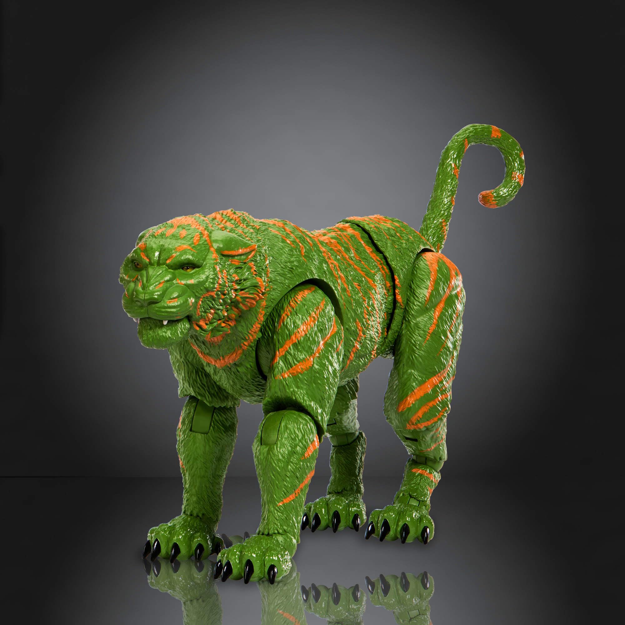 Masters of the Universe Chronicles Actionfigur Battle Cat, Maßstab 1:12, detailgetreu zum Film von 2026, Glasaugen und bewegliches Maul, Tiger mit Sattel und Panzerung, JKJ32 6