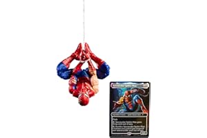 Spider-Man Marvel Legends Series Magic: The Gathering Battle-Damaged, 6-Inch Action Figure Toy & Exclusive Foil Collectible Card Game Trading Card