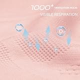 HKR Slip On Women Walking Shoes Breathable Knit Upper Memory Foam Insole Pink view 3