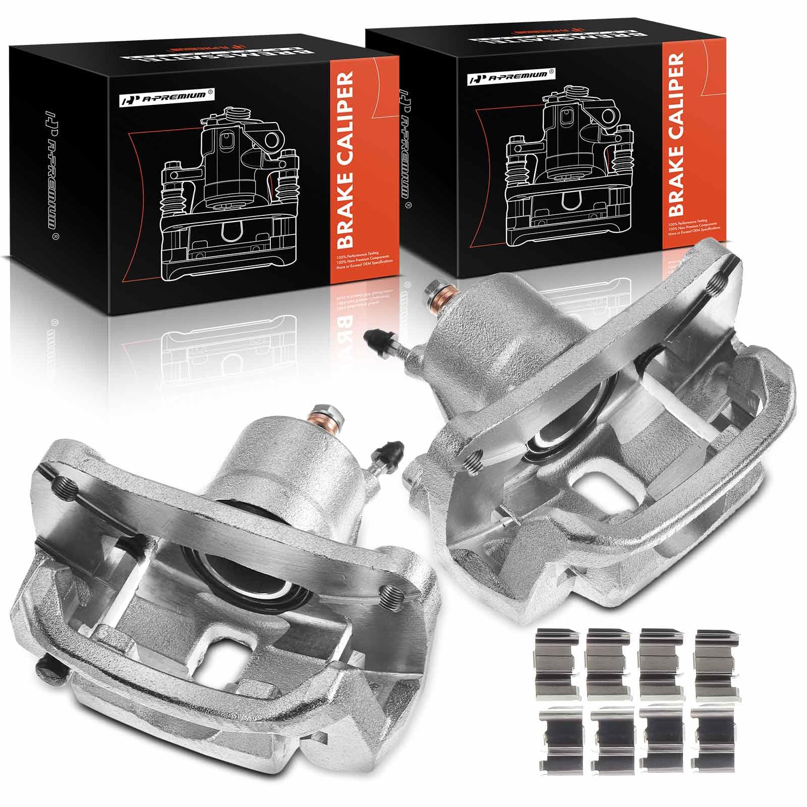 Photo 1 of A-Premium Disc Brake Caliper Assembly with Bracket Compatible with Select Toyota Models - Tundra 2007-2015, Sequoia 2008-2015 - Rear Driver and Passenger Side, 2-PC Set
