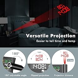 Dr. Prepare Projection Alarm Clock, Adjustable