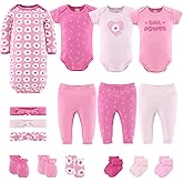 The Peanutshell Baby Girl Clothes & Essentials, Baby Layette Gift Set for Girls, Newborn Girl Gift Sets, Pretty in Pink