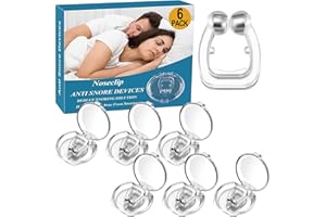 FABCORDS Anti Snoring Devices, Snore Stopper Upgraded Silicone Magnetic Anti Snoring Nose Clip, Snoring Solution for Comfortable and Quieter Sleep, 6PCS Nose Clip Stop Snoring, Effective to Relieve Snoring