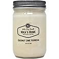 Nika's Home Coconut Lime Verbena Soy Candle - 12oz Mason Jar - Non-Toxic Soy Candle-Hand Poured Candle- Handmade, Long Burning Candle-Highly Scented Candle-All Natural, Clean Burning Candle
