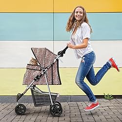 MoNiBloom 3 Wheels Pet Dog Cat Stroller for Small