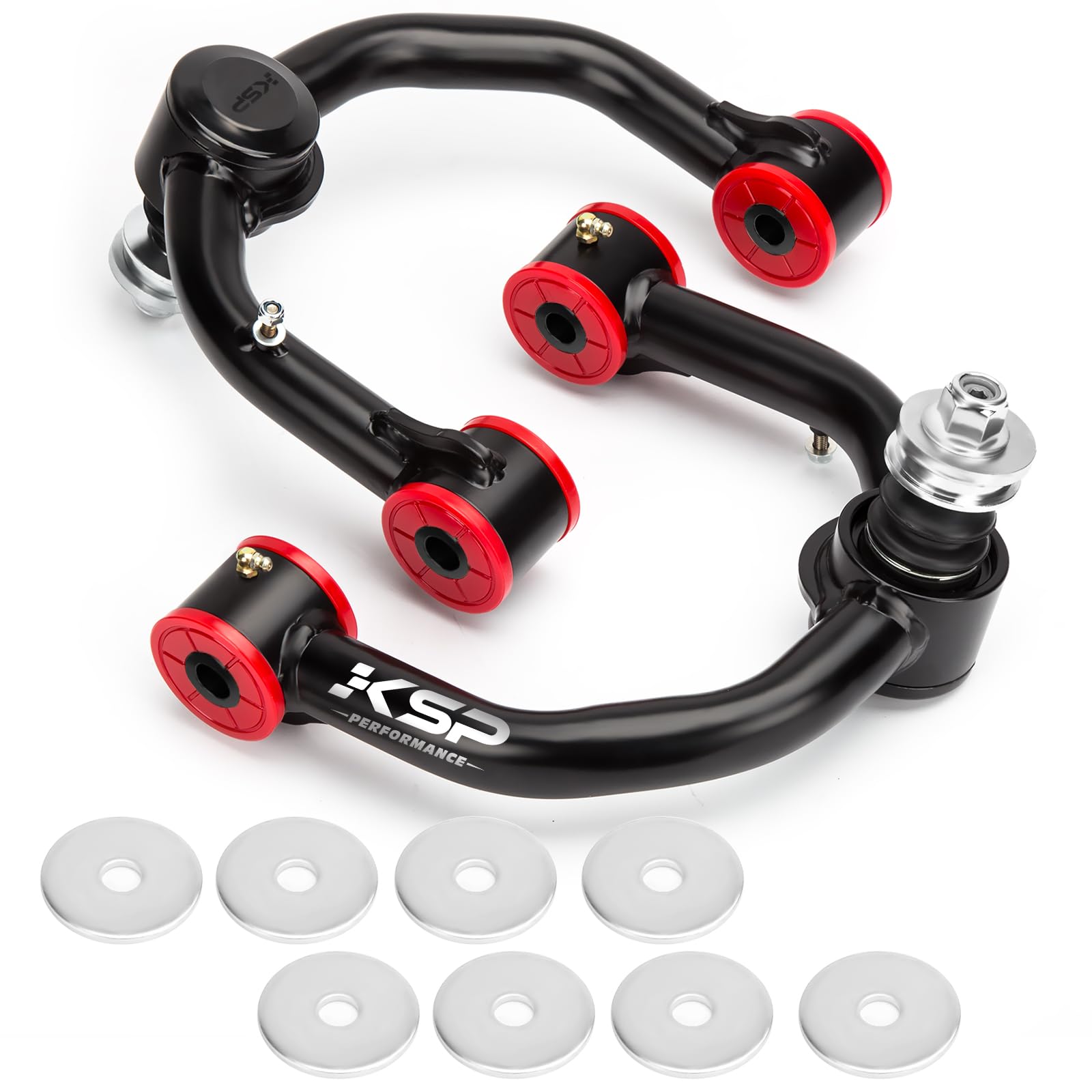 Photo 1 of KSP Front Upper Control Arms for Toyota Tacoma 4Runner N180 (4x4) 4WD Prerunner (4X2), 2-4" Adjustable Tubular A-Arm Replacement Factory/Stock Suspension Arms After 2-4 inches Lift, 2 PCS Black