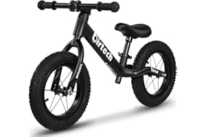 BIRTECH 12" Balance Bike for 2, 3, 4, 5 Year Old Boys and Girls, Lightweight Nylon Frame Toddler Training Bike No Pedal Bikes for Kids with Adjustable Seat and Air Tires